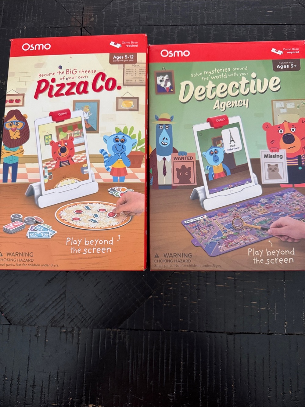 Kids Pizza Co. & Detective Agency Game Bundle - Red & Green